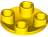 Plate Round 2 x 2 with Rounded Bottom [Boat Stud] in Yellow