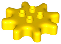Duplo Gear 4 x 4 - 8 Tooth in Yellow