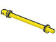 Bar 8L - Two Stop Rings / One Pin, Technic Figure Ski Pole [Rounded End] in Yellow