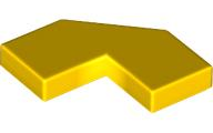 Tile Special 2 x 2 Corner with Cut Corner - Facet in Yellow