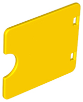 Duplo Door / Window with Cutout (Semi Oval) in Yellow