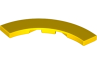 Tile 4 x 4 Curved, Macaroni in Yellow