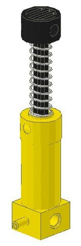 Pneumatic Pump New Style with Yellow Top in Yellow