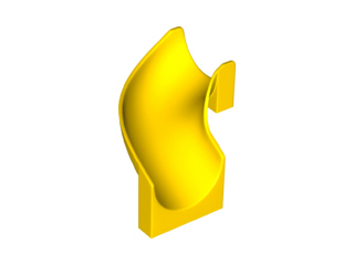 Slide Curved Left 90° in Yellow