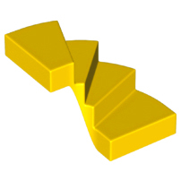 Stairs, Left 6 x 6 x 4 in Yellow