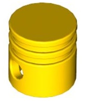 Technic Engine Piston Round in Yellow