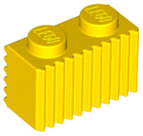Brick Special 1 x 2 with Grille in Yellow