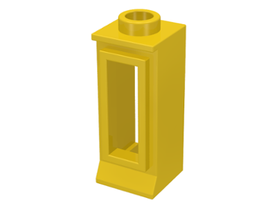 Window 1 x 1 x 2, Short Lip [no Glass] in Yellow