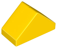 Duplo Brick 4 x 2 Double Slope 45° in Yellow