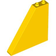 Brick Sloped 55° 1 x 6 x 5 with Bottom Stud Holders in Yellow