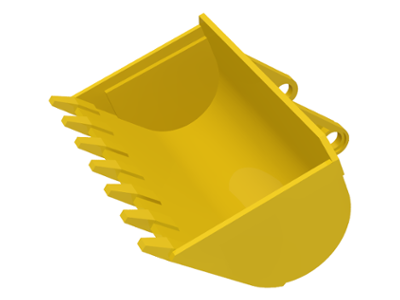 Technic Digger Bucket 8 x 10 in Yellow