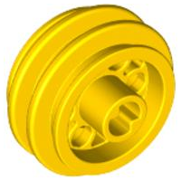 Wheel Rim 24 x 14 VR with Center Axle Hole in Yellow