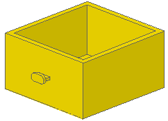 Homemaker Drawer 4 x 4 x 2 in Yellow