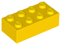 Brick 2 x 4 in Yellow