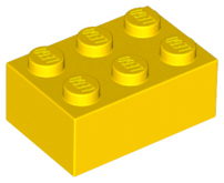 Brick 2 x 3 in Yellow