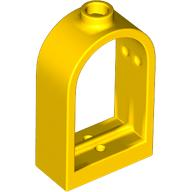 Window 1 x 2 x 2 2/3 with Rounded Top in Yellow