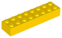 Brick 2 x 8 in Yellow