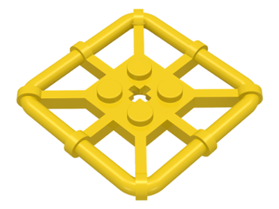 Plate Special 2 x 2 with Bar Frame Square in Yellow