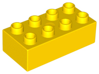 Duplo Brick 2 x 4 in Yellow