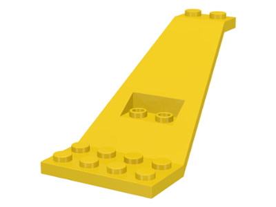 Wing Plate Bi-level 8 x 4 and 2 x 3 1/3 Up in Yellow