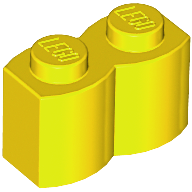 Brick Special 1 x 2 Palisade [aka Log] in Yellow