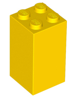 Brick 2 x 2 x 3 in Yellow