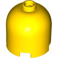 Brick Round 2 x 2 x 1 2/3 Dome Top, Hollow Stud in Yellow