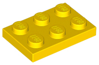 Plate 2 x 3 in Yellow