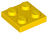 Plate 2 x 2 in Yellow