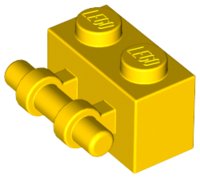 Brick Special 1 x 2 with Handle in Yellow