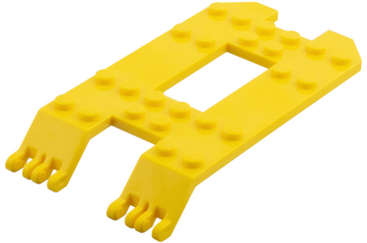 Vehicle Base, Trailer 6 x 12 x 1 1/3 in Yellow