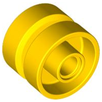 Wheel 18 x 14 with Tread Small Hub in Yellow