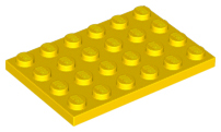 Plate 4 x 6 in Yellow