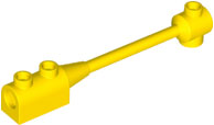 Bar 1 x 8 with Brick 1 x 2 Curved Top End (Axle Holder Inside Small End) in Yellow