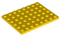 Plate 6 x 8 in Yellow
