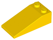 Brick Sloped 18° 4 x 2 in Yellow