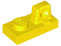 Hinge Plate 1 x 2 Locking with 1 Finger On Top in Yellow