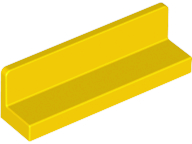 Panel 1 x 4 x 1 with Rounded Corners [Thin Wall] in Yellow