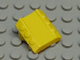 Brick Sloped 2 x 2 No Studs, with 3 Side Pistons Raised Edges in Yellow