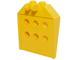 Hinge Panel 1 x 4 x 3 2/3 with 6 holes, 2 studs on top, Locking 2 Fingers in Yellow