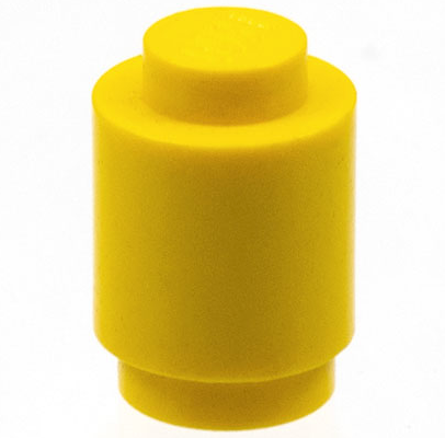 Brick Round 1 x 1 Solid Stud in Yellow