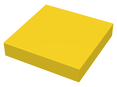 Tile 2 x 2 without Groove in Yellow