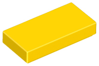 Tile 1 x 2 with Groove in Yellow