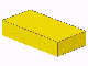 Tile 1 x 2 without Groove in Yellow
