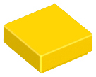 Tile 1 x 1 with Groove in Yellow