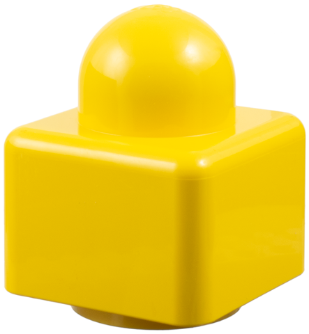 Primo Brick 1 x 1 in Yellow