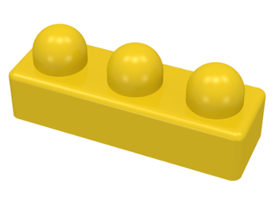 Primo Brick 1 x 3 in Yellow