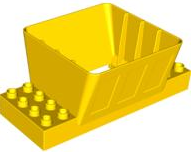 Duplo Loading Chute / Silo with 2 x 4 Base Bricks in Yellow