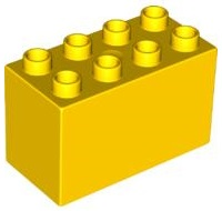 Duplo Brick 2 x 4 x 2 in Yellow