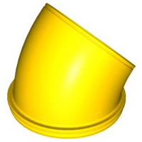 Duplo Ball Tube 45° Turn in Yellow